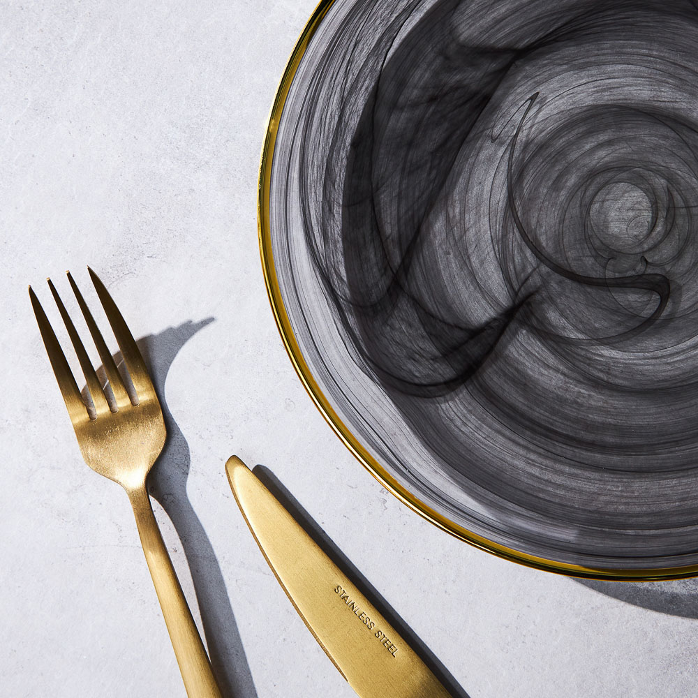 BY COLLECTION Black Line Тарелка десертная, 20,5х2см, стекло, арт.№ 820-847