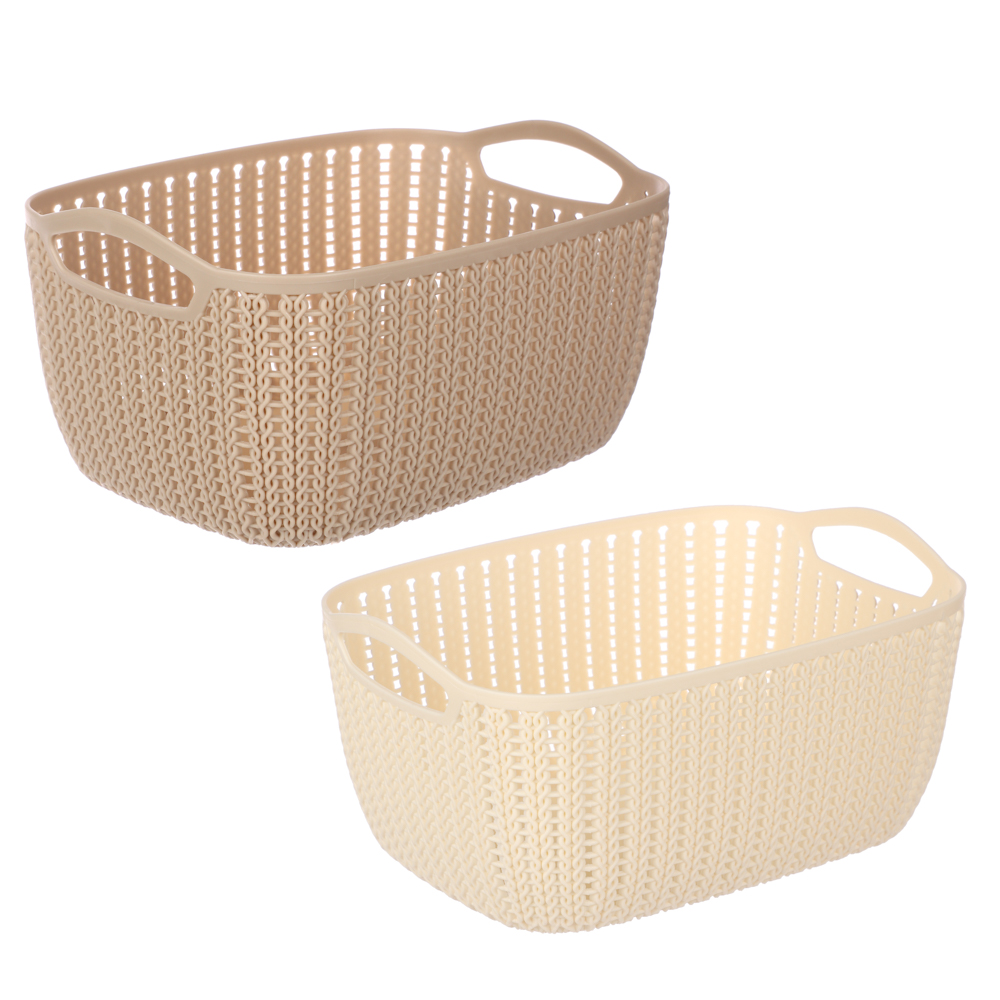 Корзинка вязаная тм VETTA, пластик, 21х16х10см, арт.№ 406-121