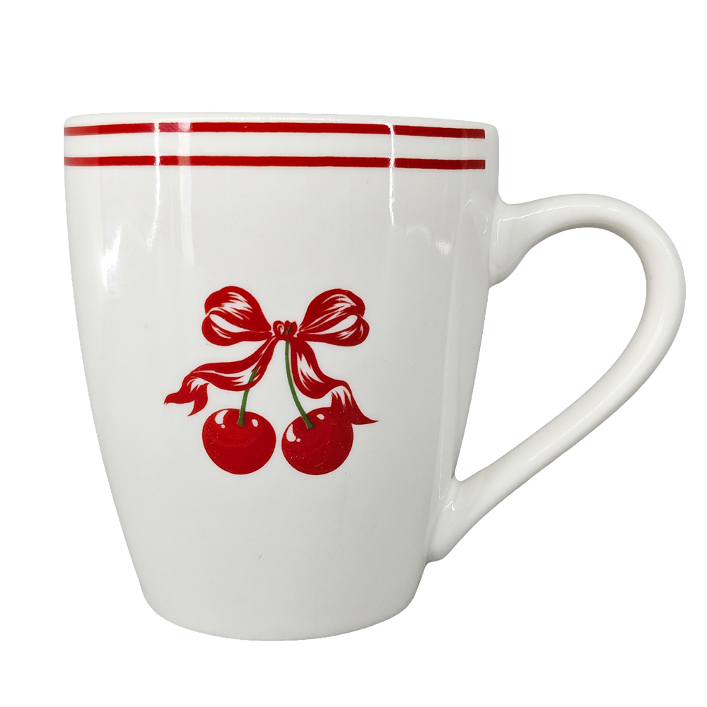Кружка Черри тм MILLIMI, 350мл, фарфор, белый, арт.№ 816-214