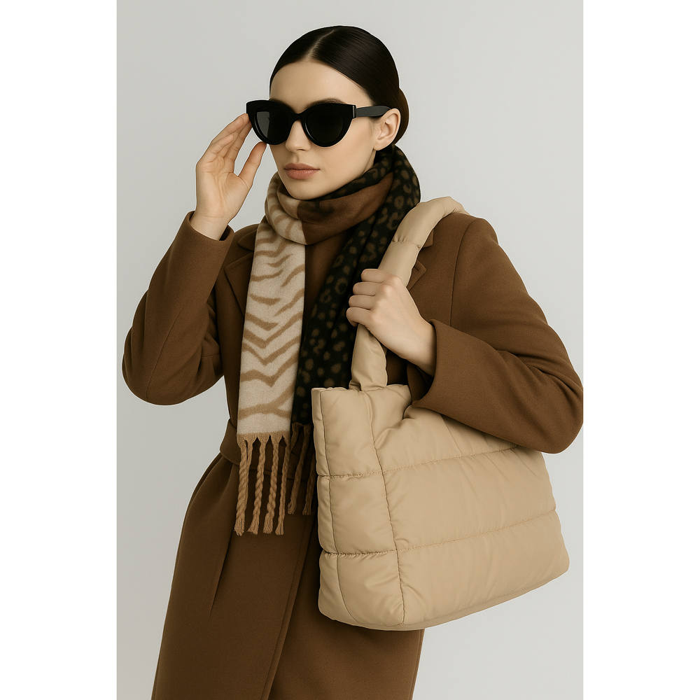 ЮL Пафф Сумка шоппер повседневная стеганая, 40x28x13 см, полиэстер, 2-3 цвета, арт.№ 337-220