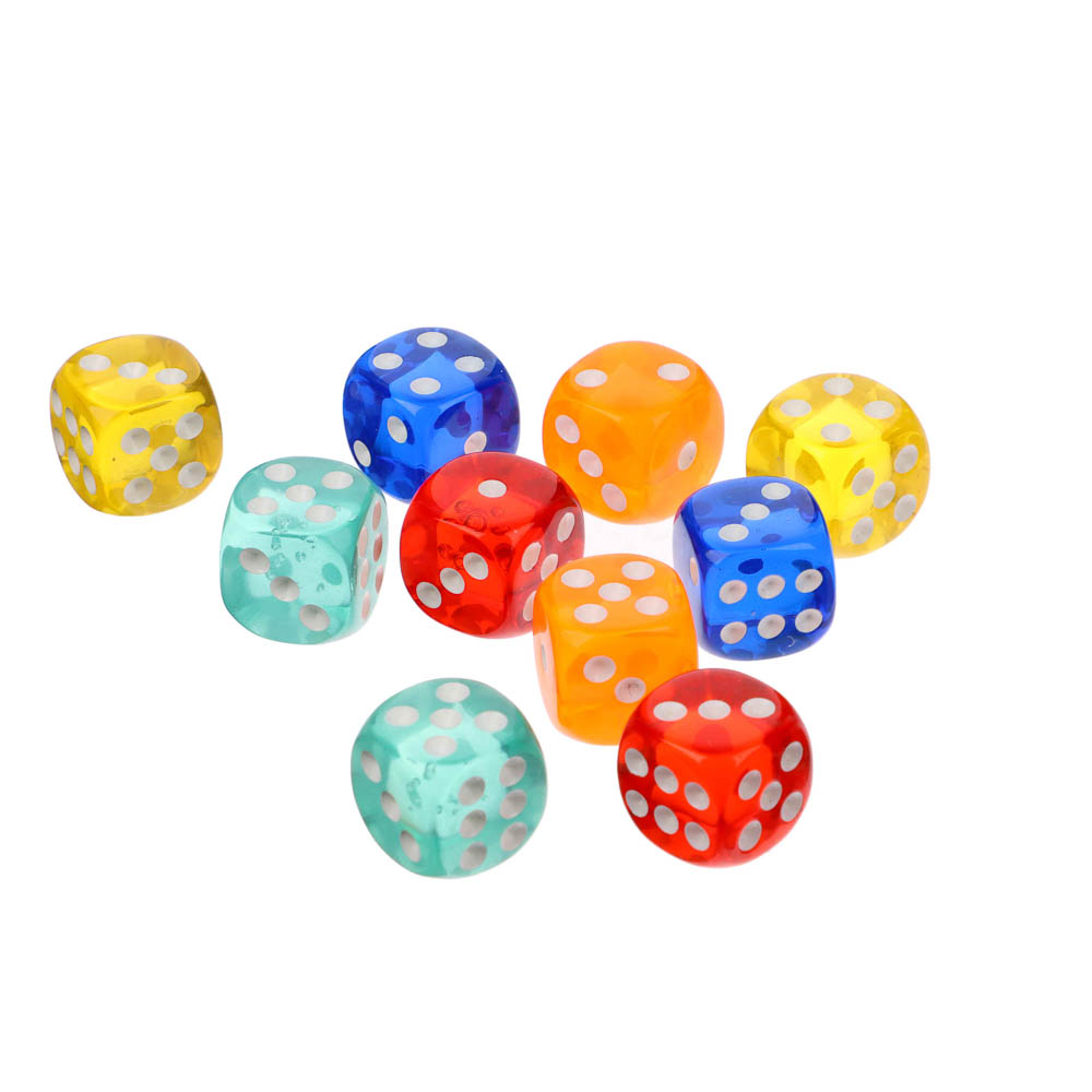 Кубики игральные, 1,4x1,4 см, набор 10 шт, 3797106, арт.№ 538-247