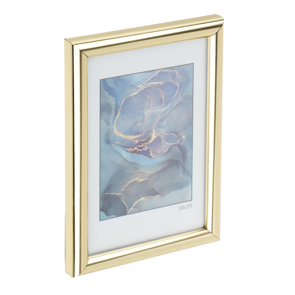 Фоторамка, 10x15 см, пластик, Радуга, золото, арт.№ 520-717