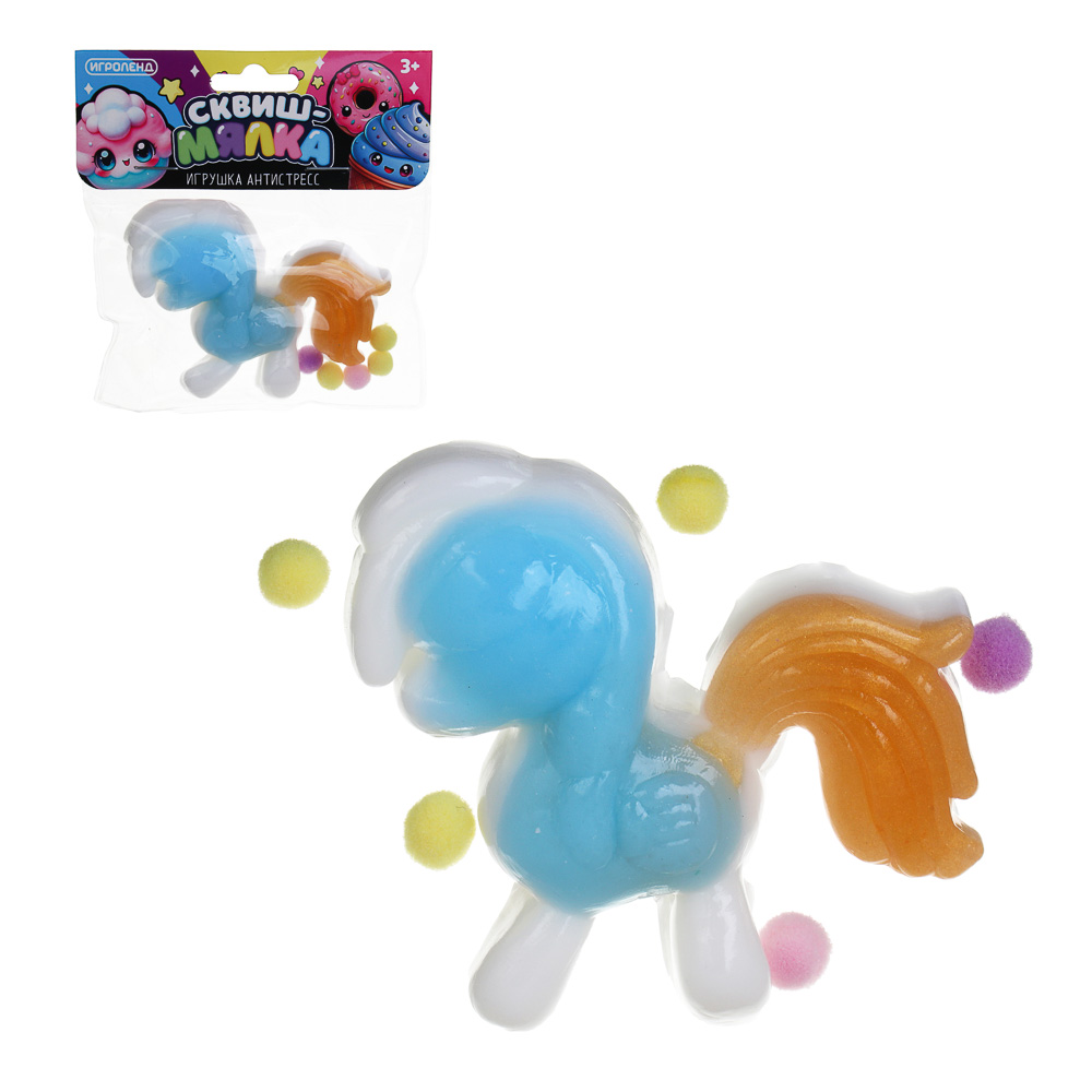 ИГРОЛЕНД Игрушка антистресс сквиш-мялка "Сладости" 5х5 см, TPR, ПЭ, 8 дизайнов, арт.№ 297-010