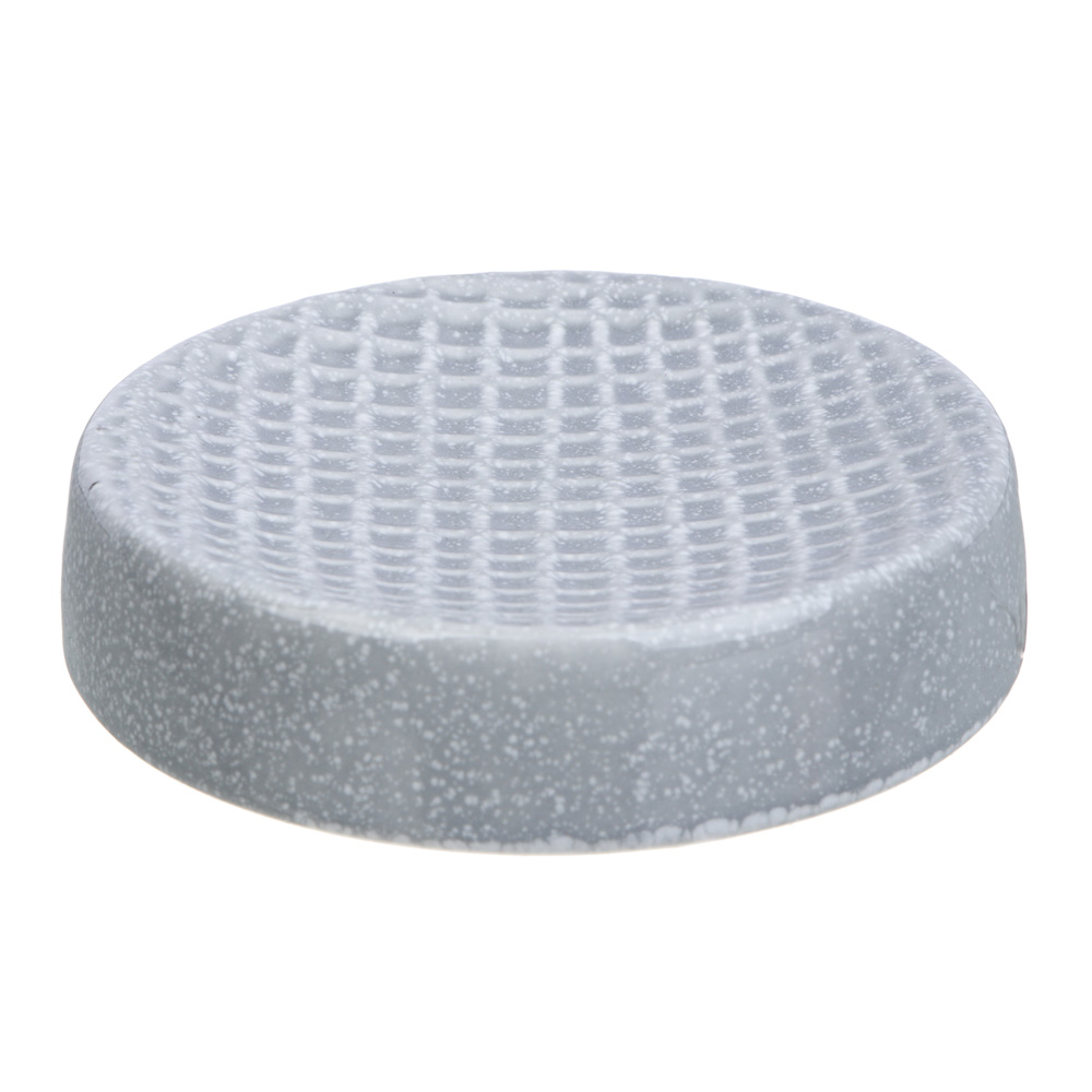 VETTA Мыльница, керамика, 10,5x10,5x2,5 см, квадро, серый, арт.№ 478-240