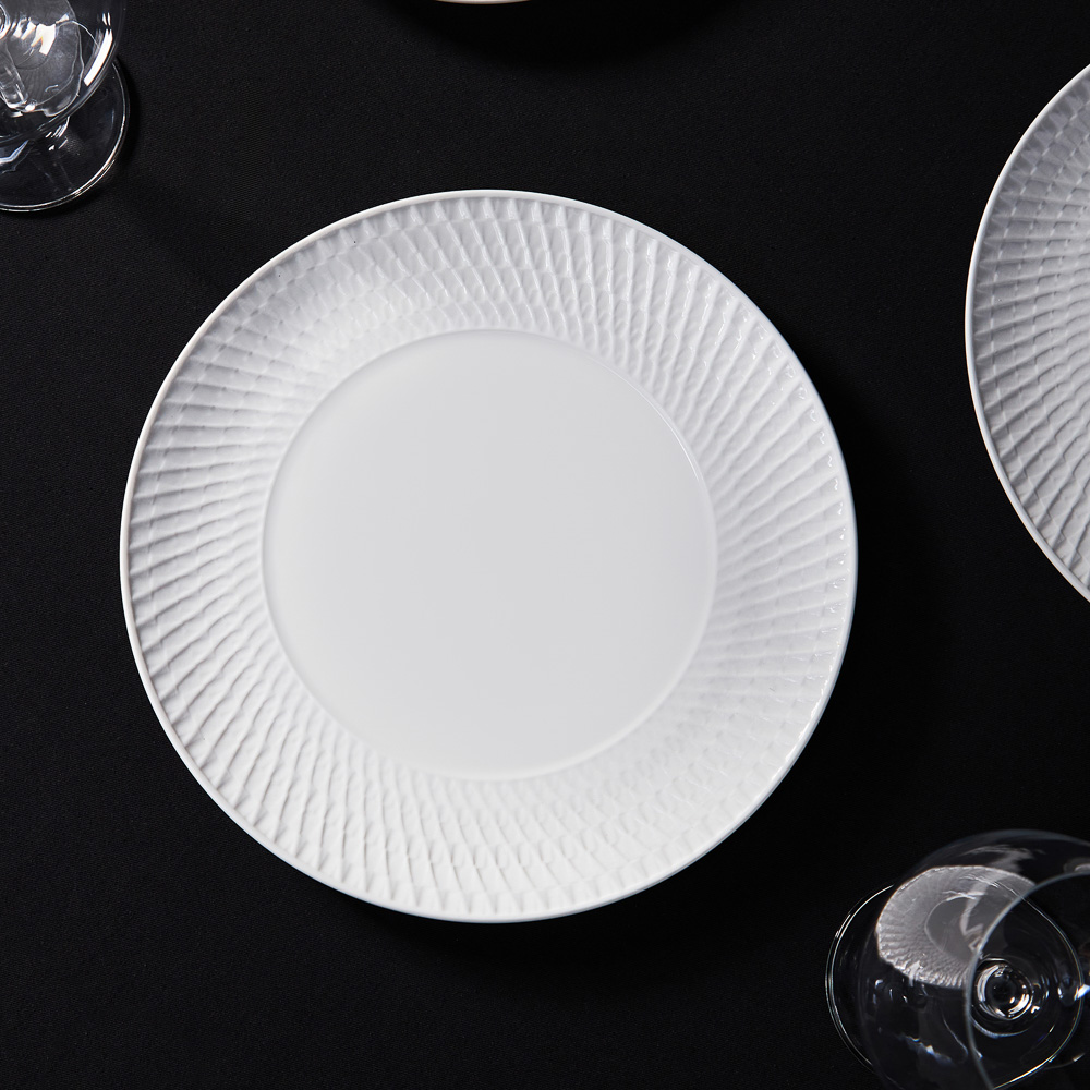 BY COLLECTION White Line Тарелка подстановочная, 26,5см, фарфор, рельеф, арт.№ 820-812