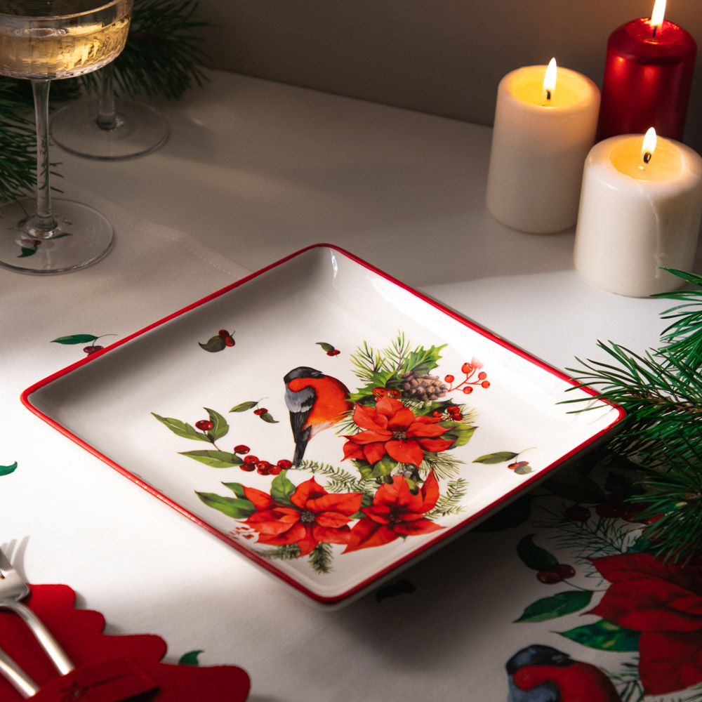 MILLIMI Винтер Блюдо квадратное, 21,5х3см, керамика, арт.№ 820-827