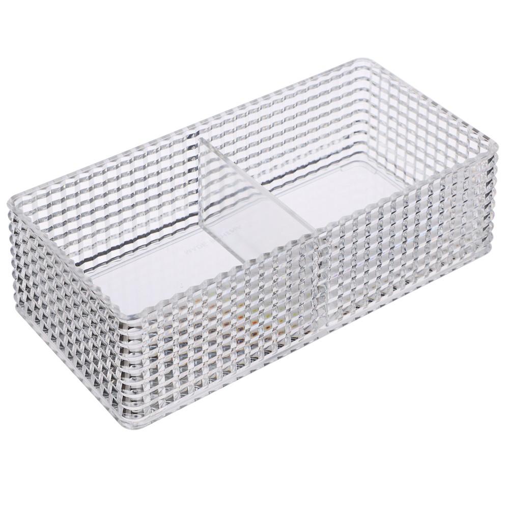 VETTA Органайзер для косметики универсальный CRYSTAL, полистирол, 16,5x8,5x5,3 см, 2 отдела, арт.№ 463-322