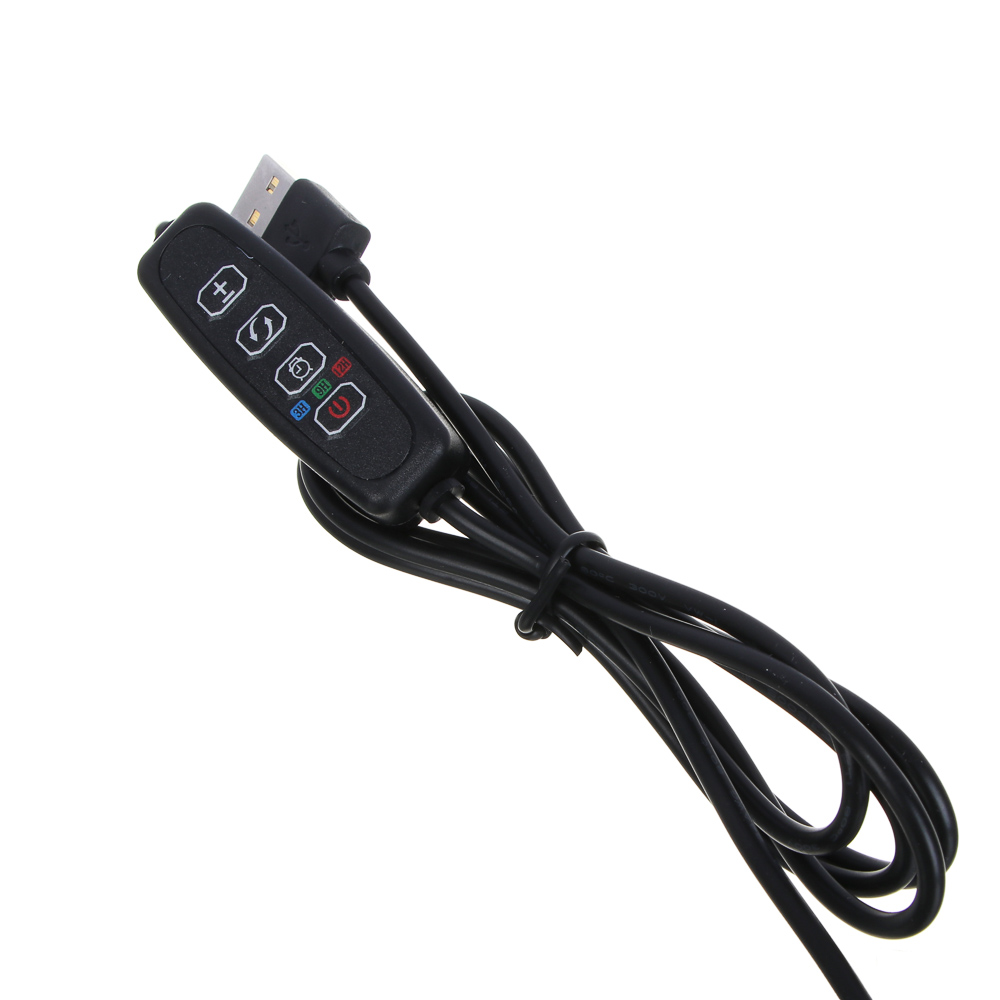 INBLOOM Светильник светодиодный для растений, 48LED, 3 реж, таймер, диммер, 6Вт, USB, PC, металл, арт.№ 185-095