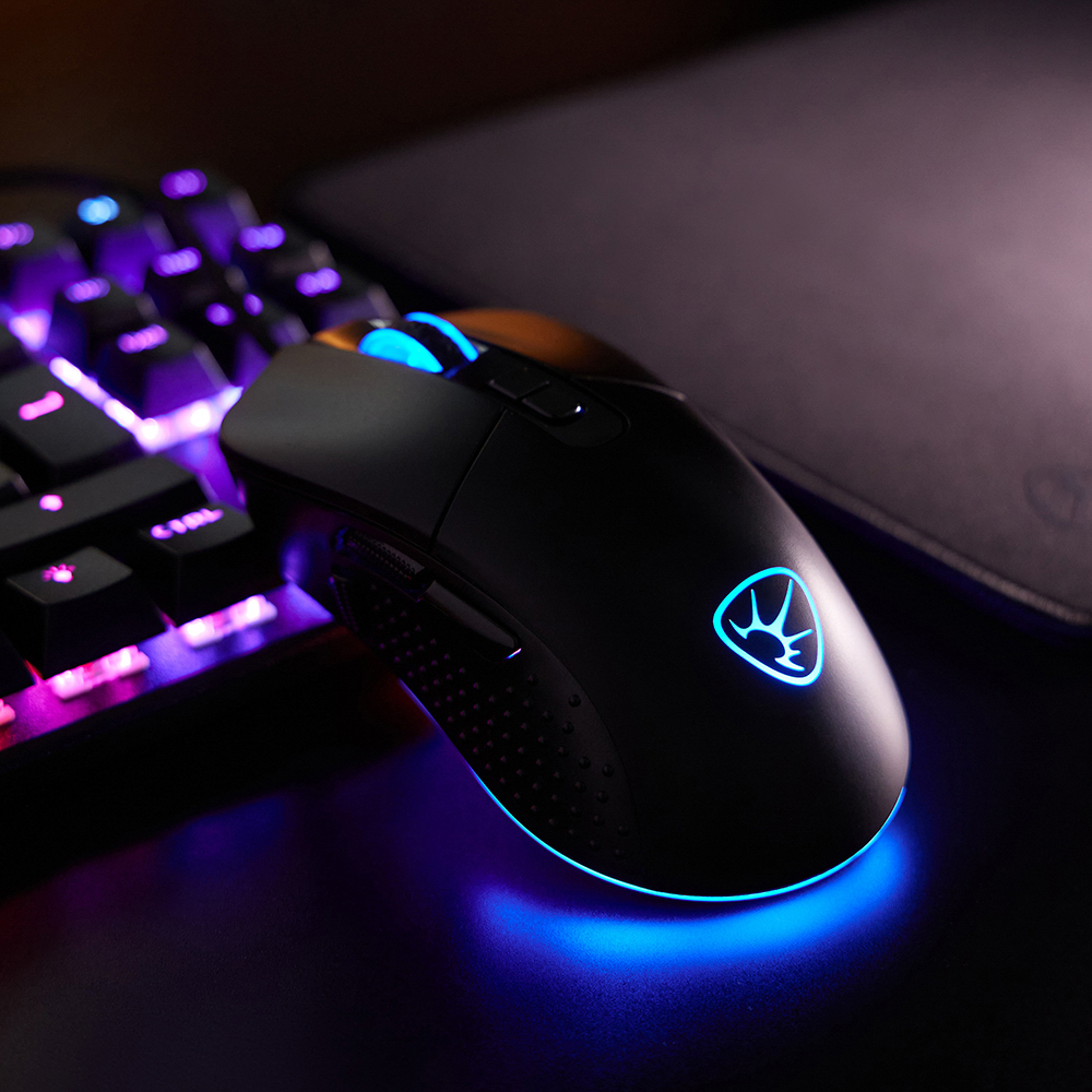 BY Игровая мышь проводная Carbine 12400dpi,9D,PAW3327,RGB,220см, арт.№ 405-058