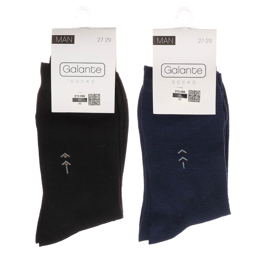 GALANTE Носки мужские, р.27-29, 85% хлопок, 10% полиамид, 5% спандекс, разноцветные, #3, арт.№ 019-066