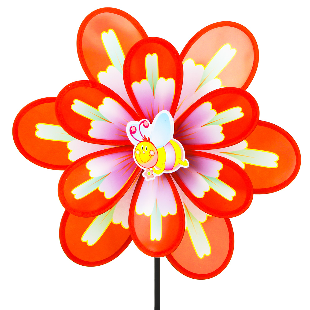 Игрушка ветряная вертушка "Полевые цветы" 72см, d37см ПВХ, арт.№ 134-116