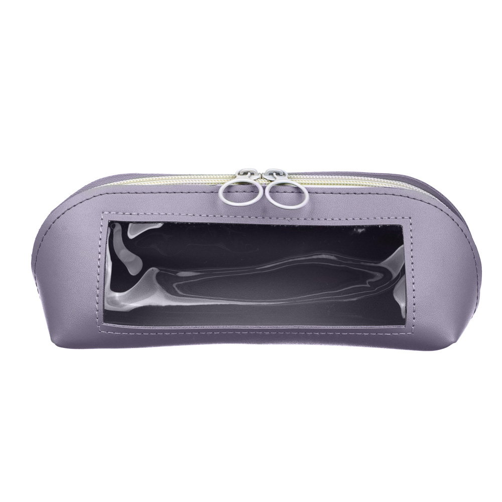 Пенал школьный на молнии, 22,5х8,5х7,5 см, 1 отделение с окном, ПУ, ПВХ, 4 цвета, арт.№ 238-445