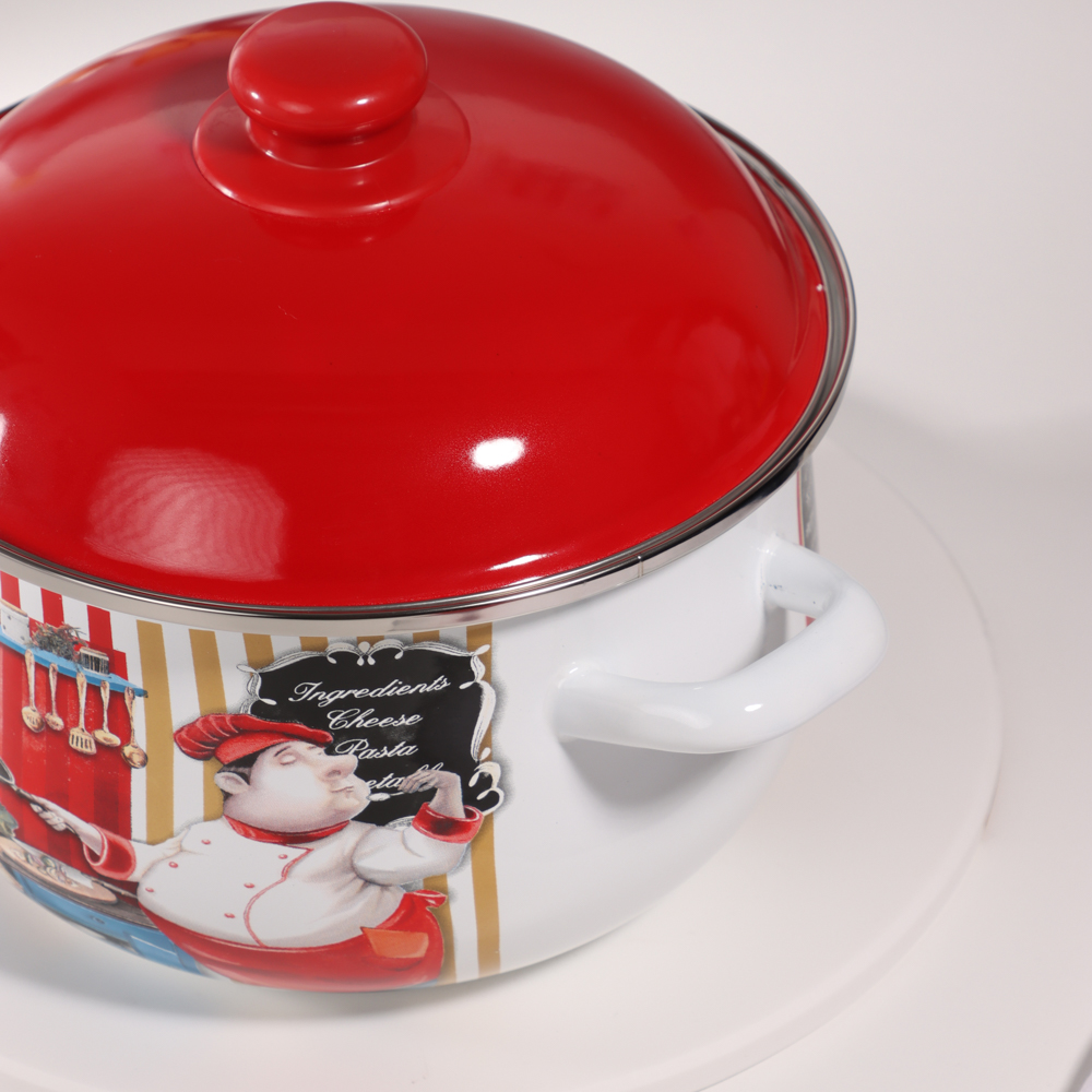 VETTA Повар Кастрюля эмалированная, 22см, 3,6л, индукция, арт.№ 894-440