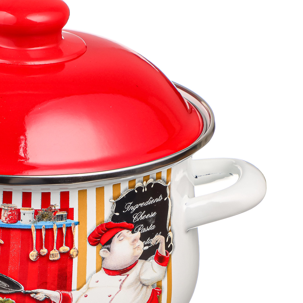 VETTA Повар Кастрюля эмалированная, 22см, 3,6л, индукция, арт.№ 894-440