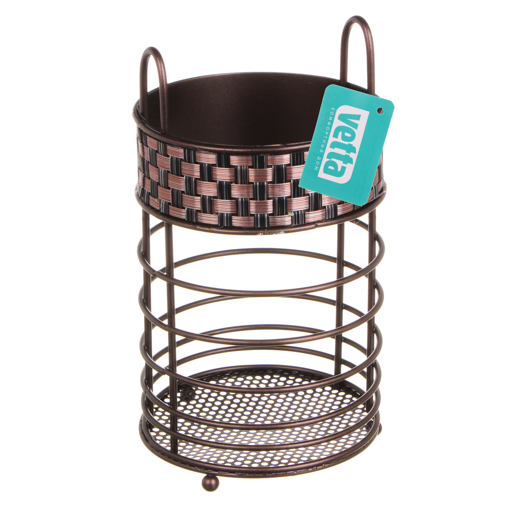 VETTA Подставка для столовых приборов "Плетенка", металл 20x10,5см, арт.№ 485-083