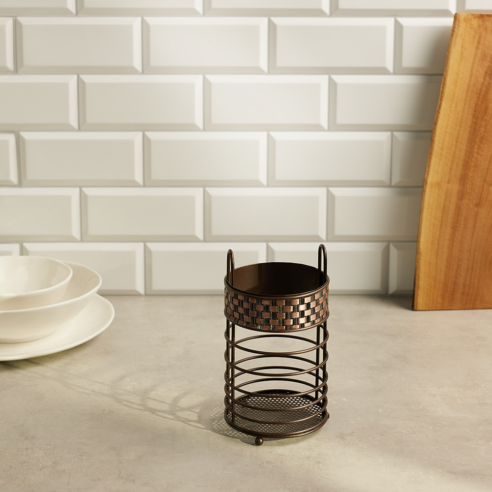 VETTA Подставка для столовых приборов "Плетенка", металл 20x10,5см, арт.№ 485-083