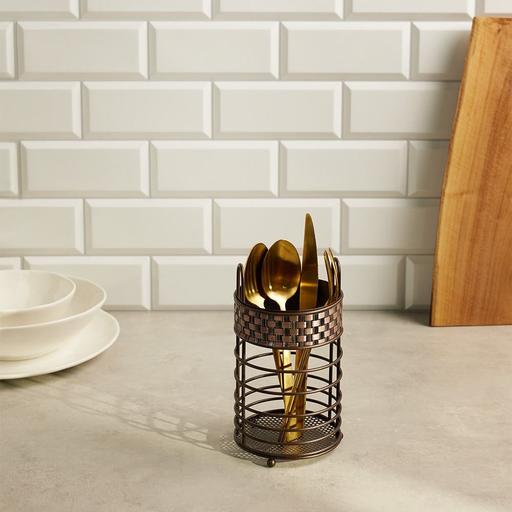 VETTA Подставка для столовых приборов "Плетенка", металл 20x10,5см, арт.№ 485-083