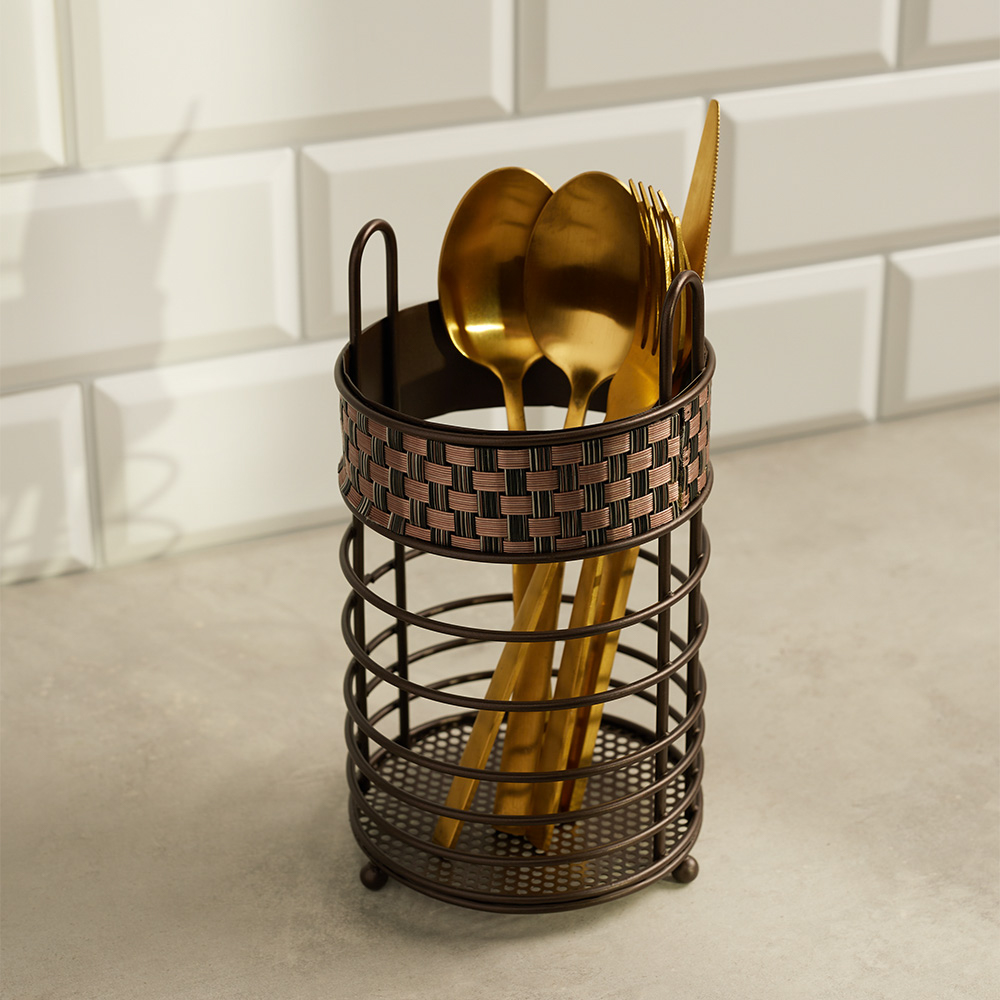 VETTA Подставка для столовых приборов "Плетенка", металл 20x10,5см, арт.№ 485-083