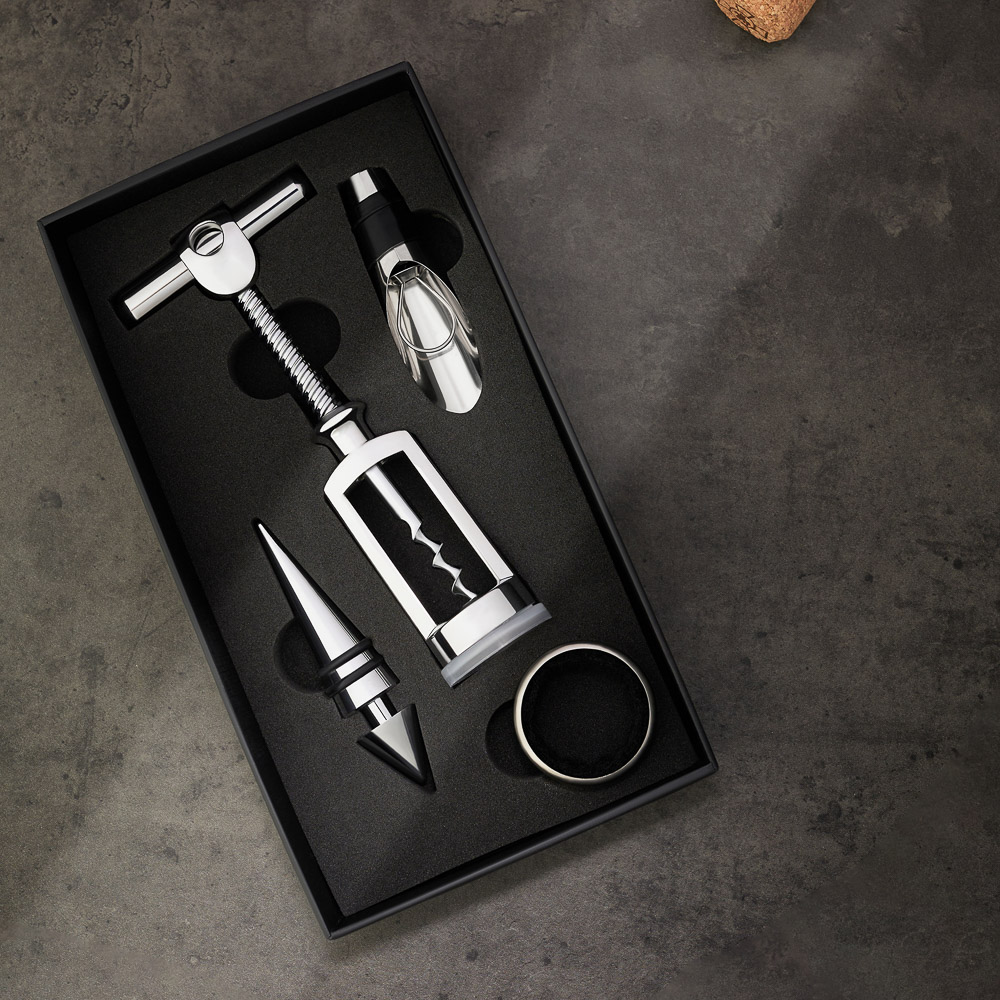 Набор для вина, 4пр., 22х12х4,3см, нерж.сталь, арт.№ 884-001