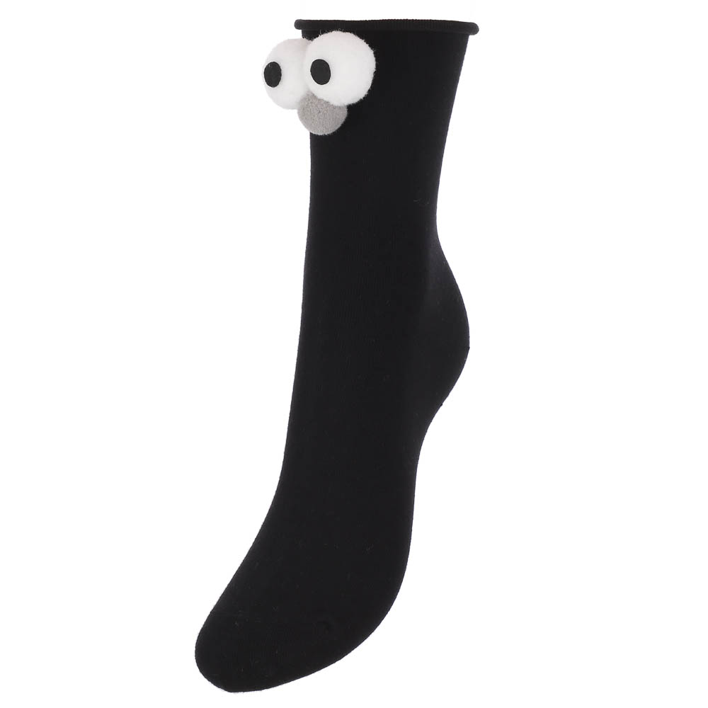 Носки женские с декором, тм GALANTE, р. 23-25, 80% хлопок, 20% полиэстер, разноцветные, арт.№ 019-600