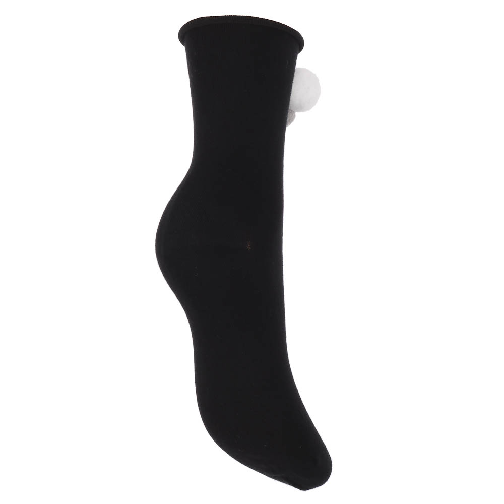 Носки женские с декором, тм GALANTE, р. 23-25, 80% хлопок, 20% полиэстер, разноцветные, арт.№ 019-600