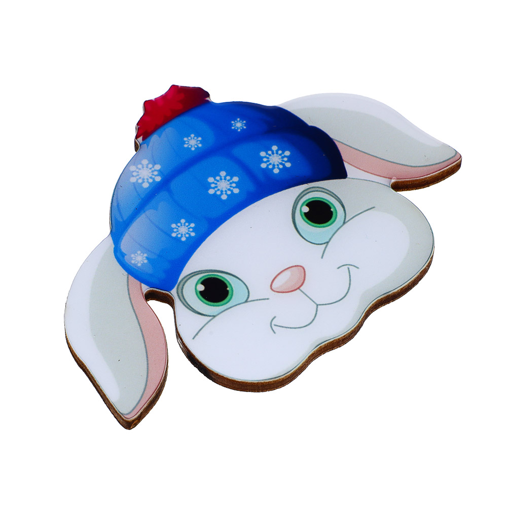 СНОУ БУМ Магнит Символ Года 2023 , 6,2x5,8x2,8см, МДФ, в ассортименте, арт.№ 359-845