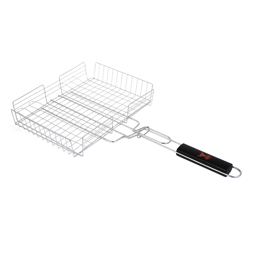 Решетка гриль хром. тм GRILLBOOM, 23x29x6см, арт.№ 104-028