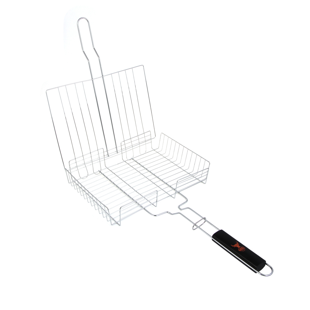 Решетка гриль хром. тм GRILLBOOM, 23x29x6см, арт.№ 104-028