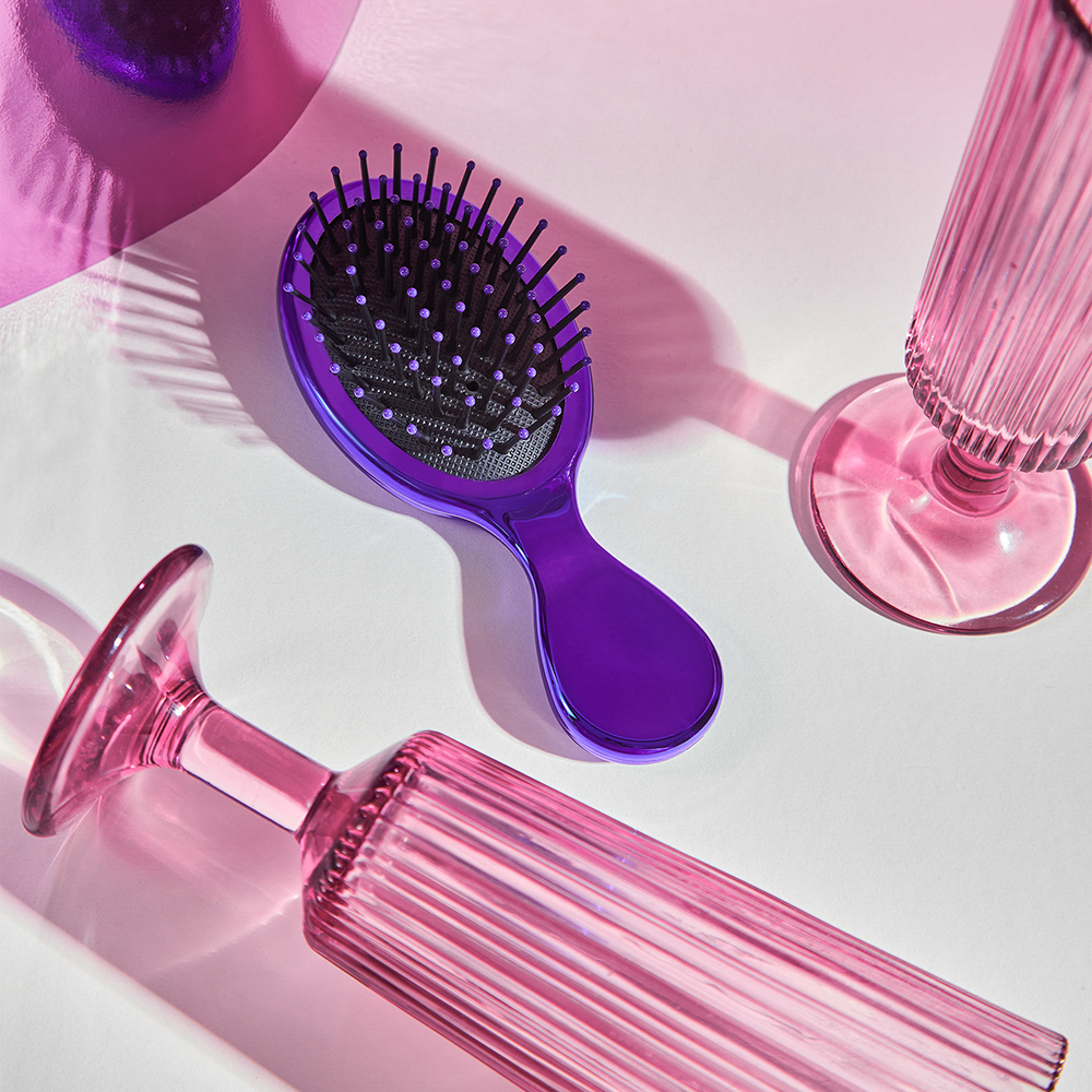 ЮНИLOOK Расческа массажная Глянец, пластик, 13,8х5,6см, фиолетовый, арт.№ 319-184