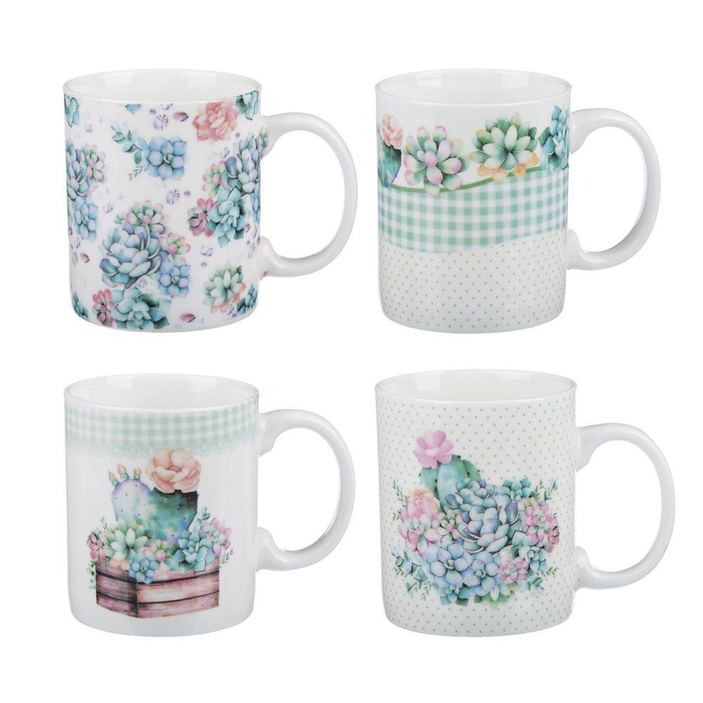 MILLIMI Оригинальная Кружка 320мл, керамика, 4 дизайна, арт.№ 806-003