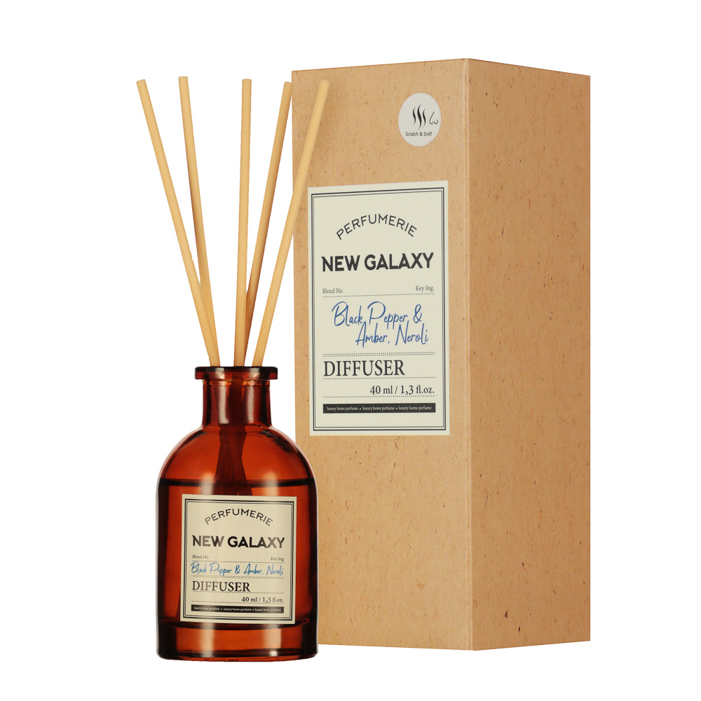 NEW GALAXY Диффузор Perfumerie, Black Pepper & Amber, Neroli, 40мл, арт.№ 778-195