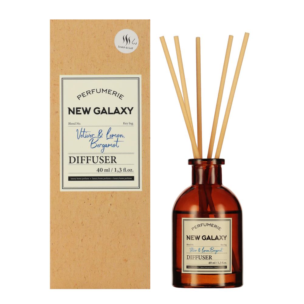 NEW GALAXY Диффузор Perfumerie, Vetiver & Lemon, Bergamot. 40мл, арт.№ 778-196