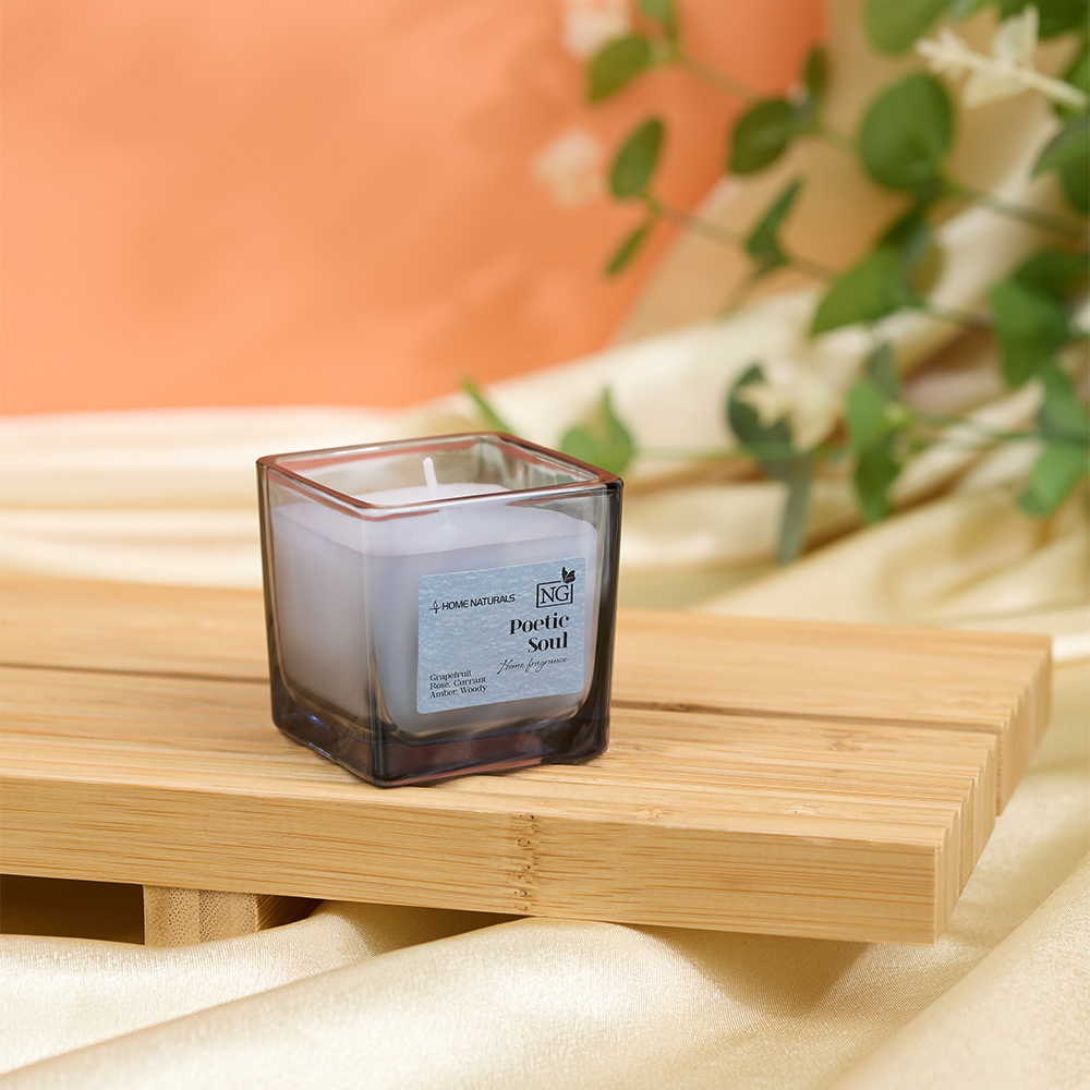 NEW GALAXY Свеча ароматизированная Home Naturals, poetic soul, rosso nobile,leather noir,pear&freesi, арт.№ 778-246