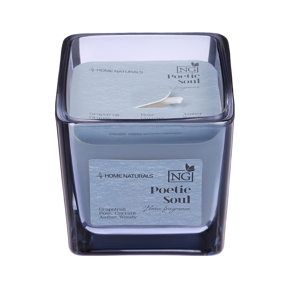 NEW GALAXY Свеча ароматизированная Home Naturals, poetic soul, rosso nobile,leather noir,pear&freesi, арт.№ 778-246
