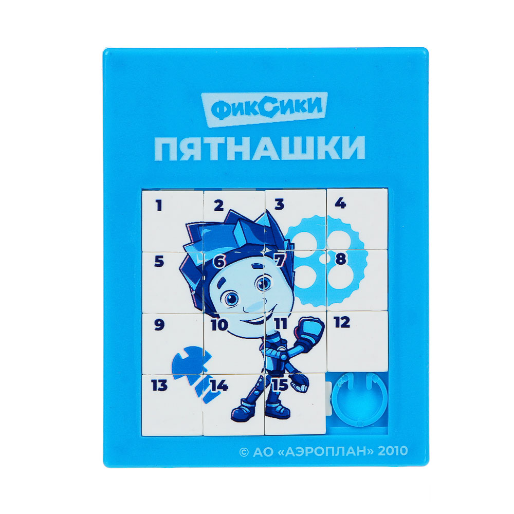 Фиксики Логическая игра "Пятнашки", пластик, 7х9см, 3 дизайна, арт.№ 429-019
