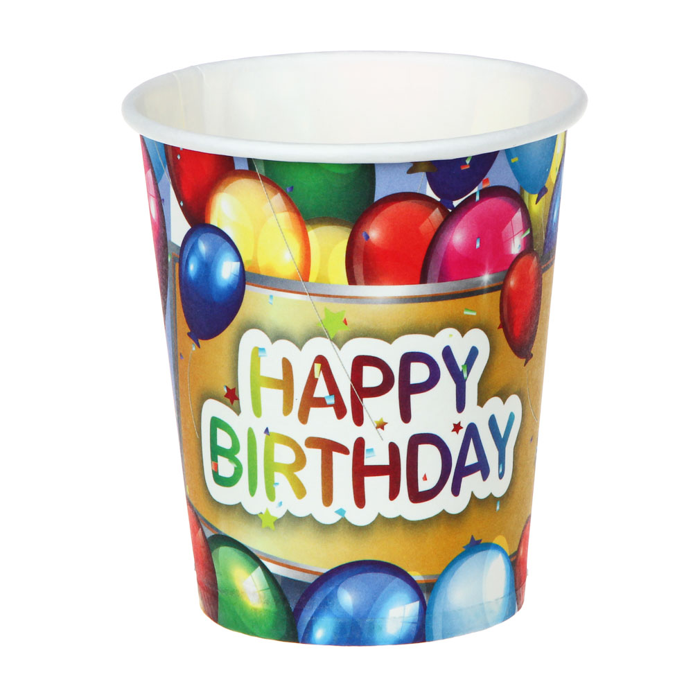 Набор бумажных стаканов тм Fntastic, 6 шт, 200 мл, 3 вида, арт.№ 530-223