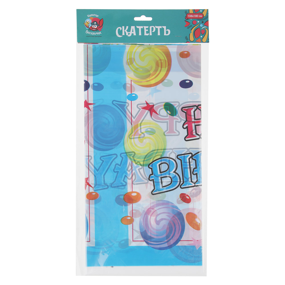 Скатерть тм Fntastic, 108х180см, полиэтилен, 3 дизайна, арт.№ 437-236