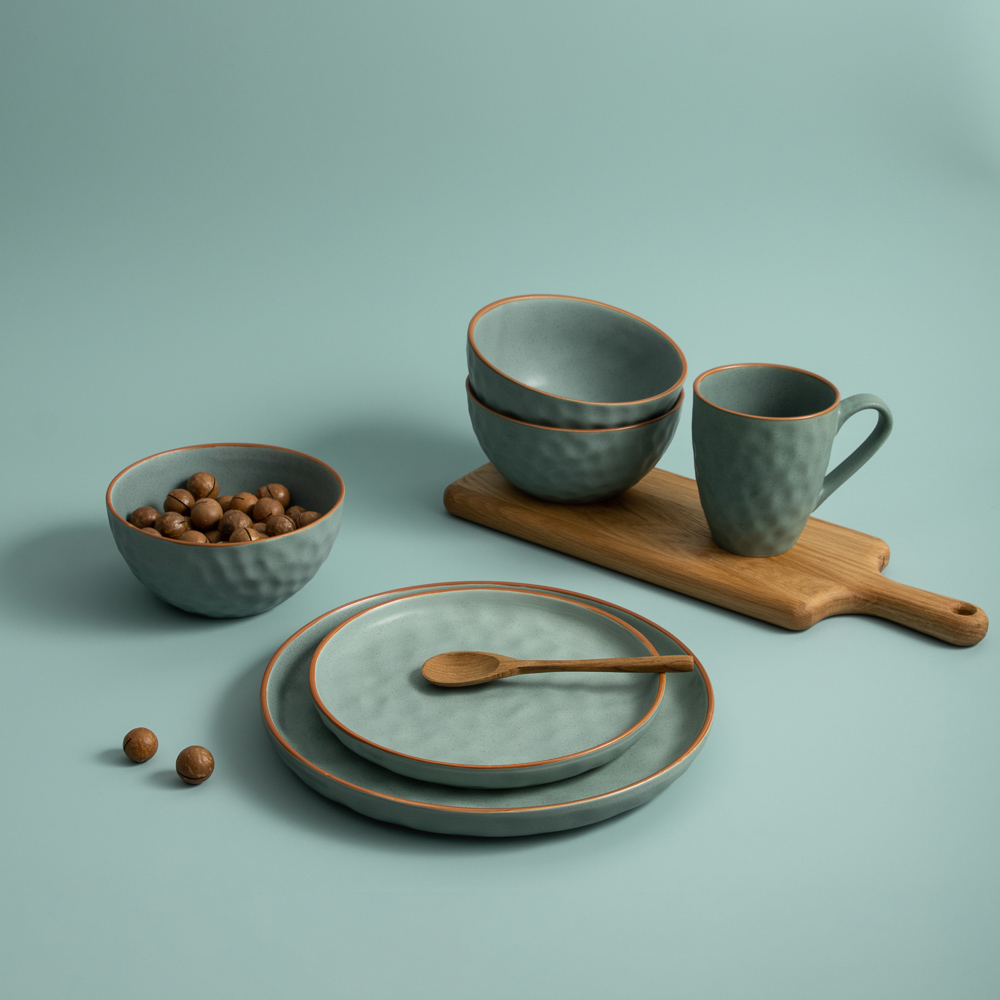 MILLIMI Эвелин Тарелка подстановочная, 26,5х2,5см, керамика, фисташковый, арт.№ 824-041