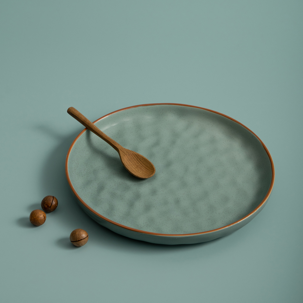 MILLIMI Эвелин Тарелка подстановочная, 26,5х2,5см, керамика, фисташковый, арт.№ 824-041