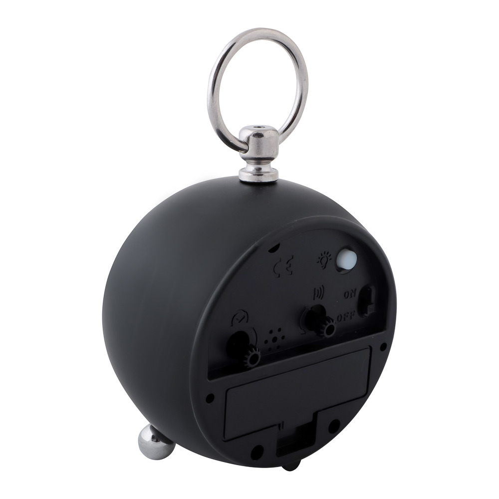 LADECOR CHRONO Будильник c подсветкой, 1xАА, 8x8x6,5 см, металл, черный, арт.№ 529-028