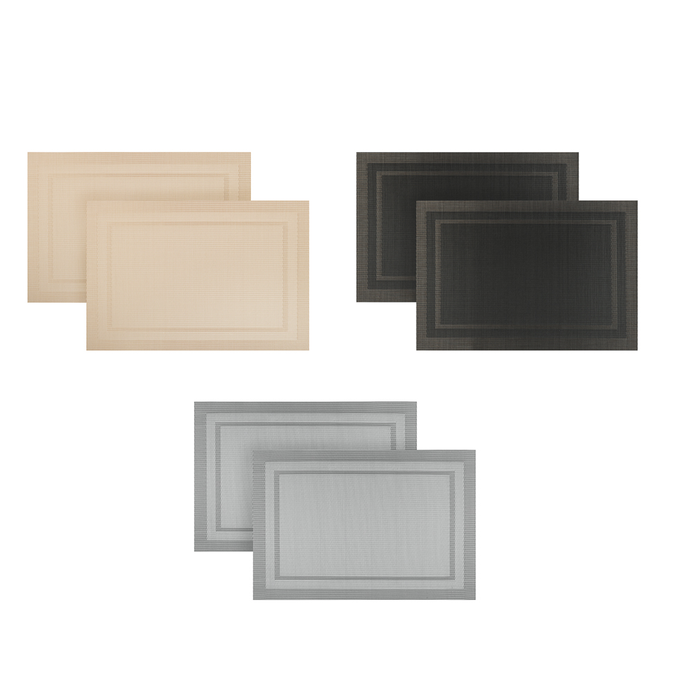 Набор салфеток сервировочных ПВХ, 2шт, 30x45см, "Пескара", 3 цвета, арт.№ 890-385