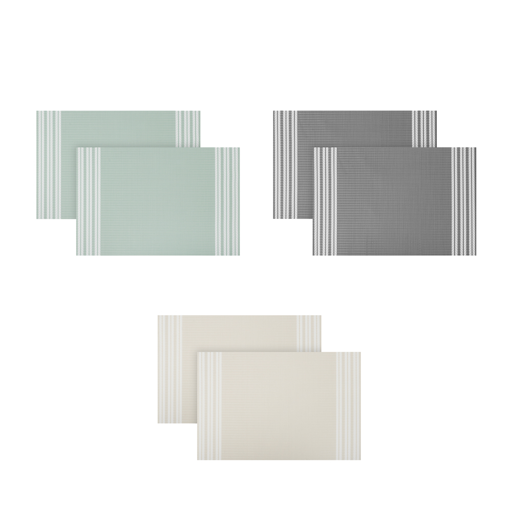 Набор салфеток сервировочных ПВХ, 2шт, 30x45см, "Фоджа", 3 цвета, арт.№ 890-386