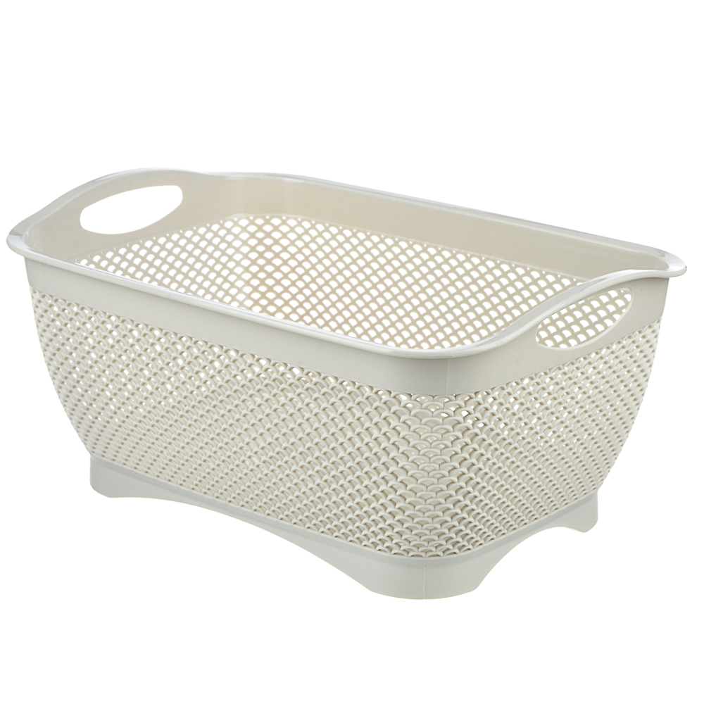 VETTA Корзинка универсальная с ручками "Стиль", 34х24,5х16,5см, пластик, 2 цвета, арт.№ 406-151