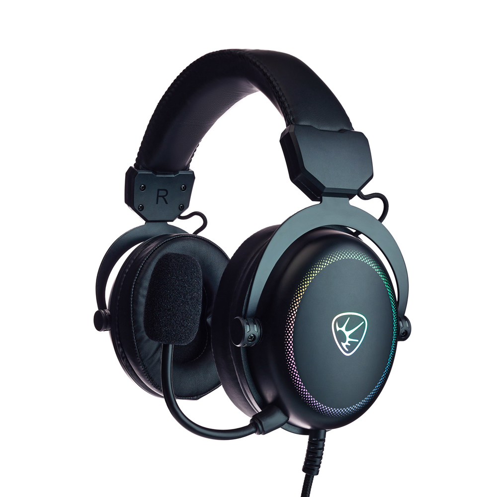 Наушники проводные с микрофоном игровые BY Kabuto Type-C USB(A)3,2 м, VS7.1, настр. RGB подсветка, арт.№ 410-091