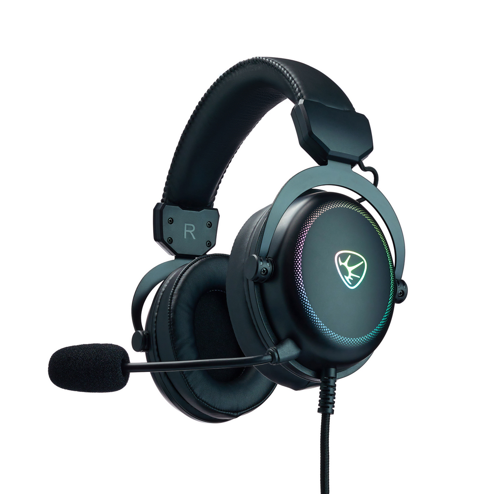 Наушники проводные с микрофоном игровые BY Kabuto Type-C USB(A)3,2 м, VS7.1, настр. RGB подсветка, арт.№ 410-091