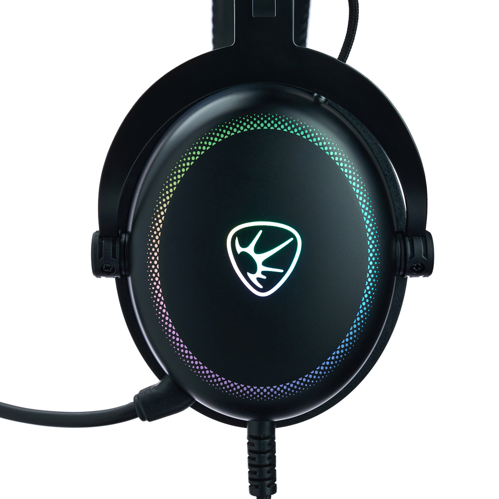 Наушники проводные с микрофоном игровые BY Kabuto Type-C USB(A)3,2 м, VS7.1, настр. RGB подсветка, арт.№ 410-091