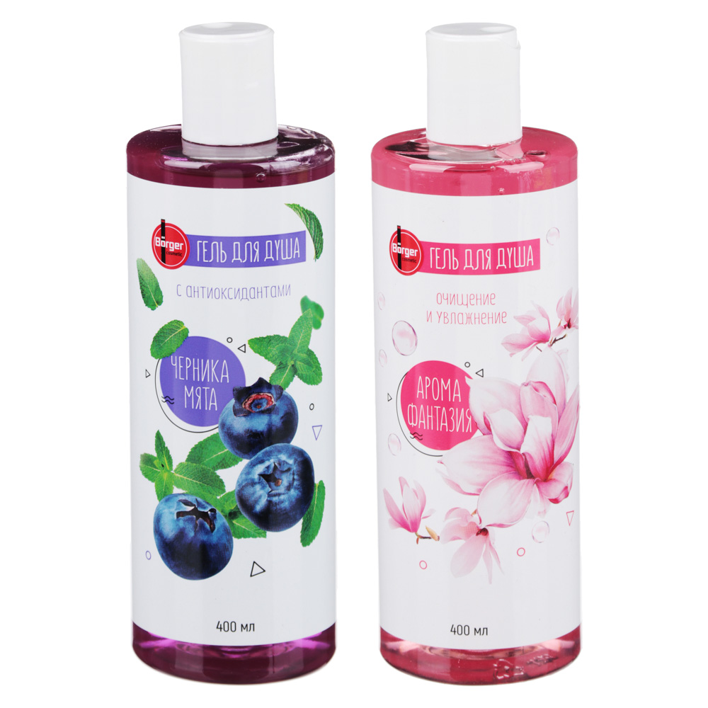 Гель для душа с антиоксидантами Черника мята/Арома фантазия, 400мл, арт.№ 951-080