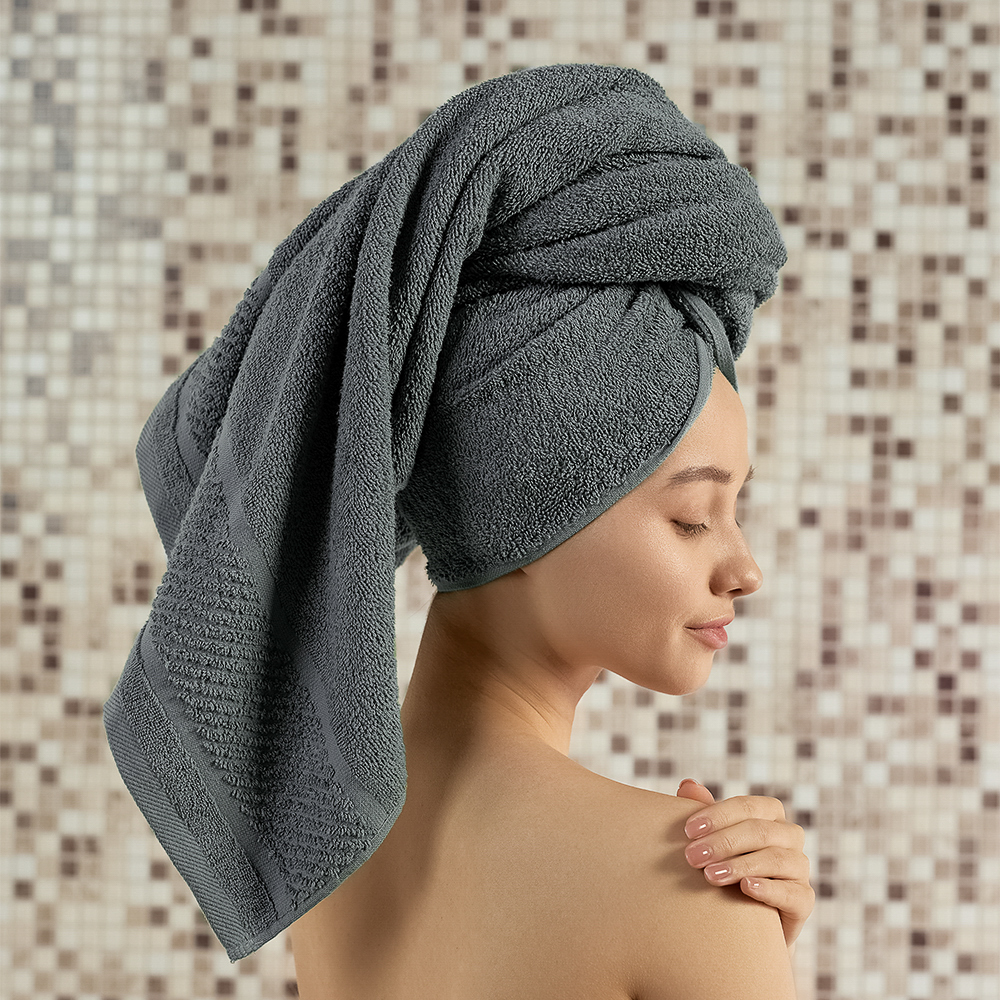 PROVANCE Виана Полотенце махровое, 100% хлопок, 70х130см, графит, арт.№ 484-072