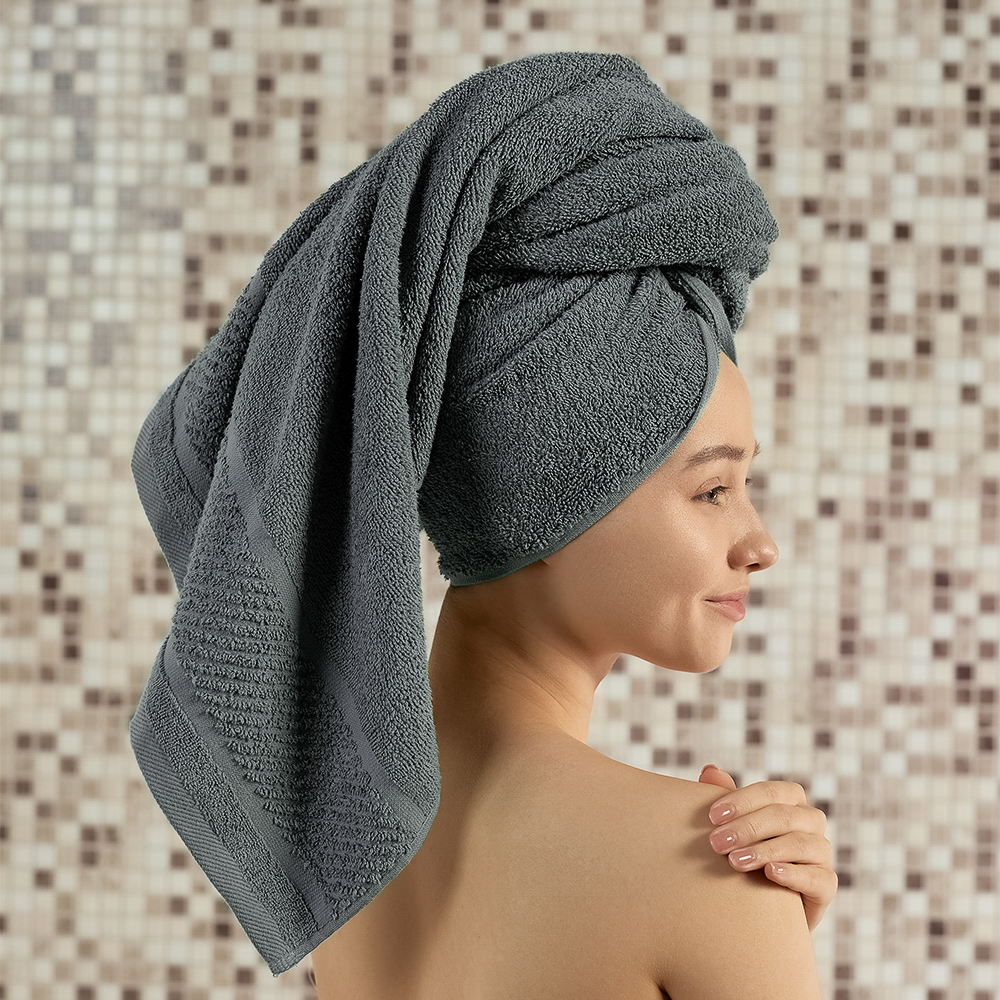 PROVANCE Виана Полотенце махровое, 100% хлопок, 70х130см, графит, арт.№ 484-072