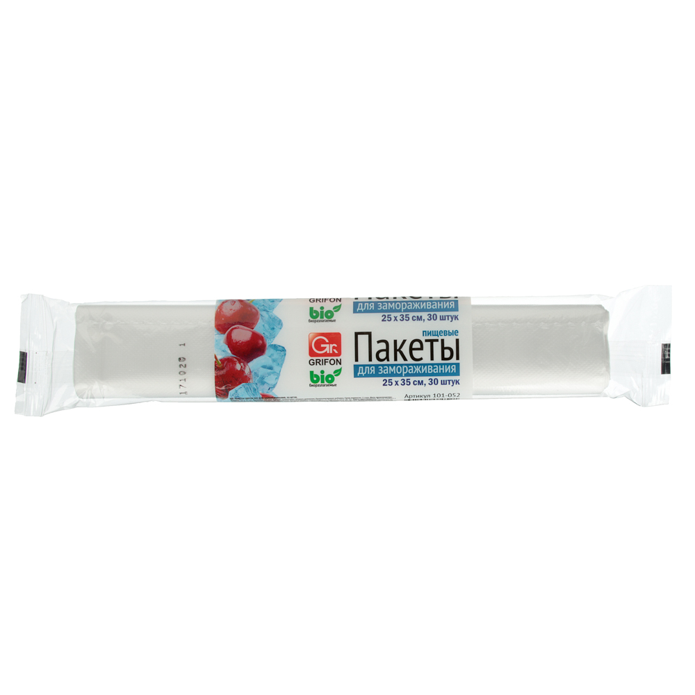 Пакеты для заморозки тм GRIFON, 25х35см, 3л, 18мкм, 30 шт, арт.№ 438-027
